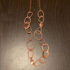 Long shiny Copper Necklace